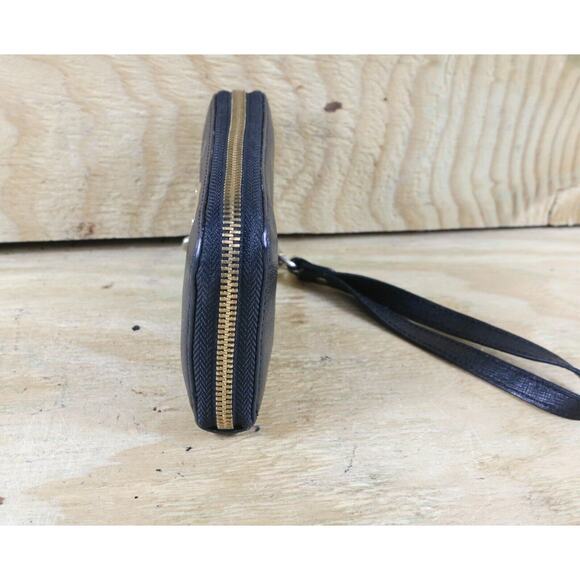 MICHAEL KORS Wallet Black Saffiano Leather Zip Around Clutch Wristlet 2012 - Picture 7 of 9